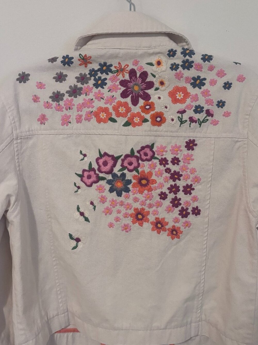 Anthropologie DOLAN Floral Embroidered Jacket, Cream, Size Small - Picture 6 of 8